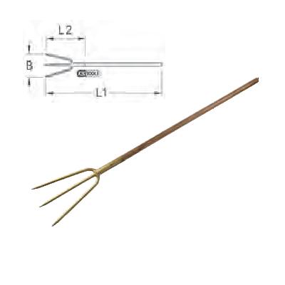 BRONZE + HAY FORK WITH HANDLE 1600 MM