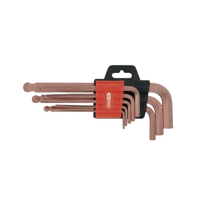 BRONZE + HEXAGON KEY WRENCH SET, WITH BALL END 8-PCS.